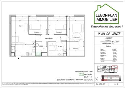 Appartement - 76 m² - 4 pièces