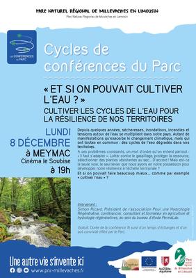 Cycles de conférences du Parc | et si on pouvait cultiver l'eau ? par Simon Ricard