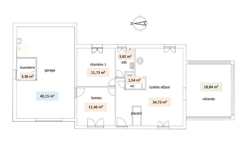 Maison - 85 m² - 3 pièces