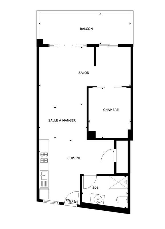 Appartement - 52 m² - 2 pièces