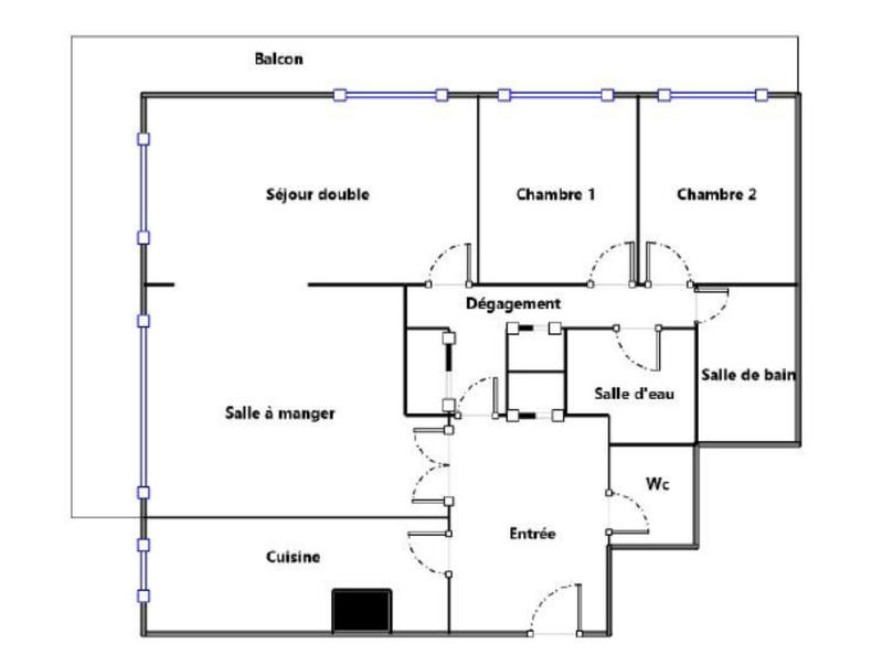 Appartement - 98 m² - 5 pièces
