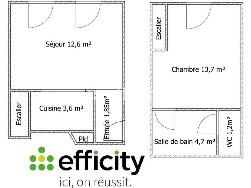 Appartement - 29 m² - 2 pièces