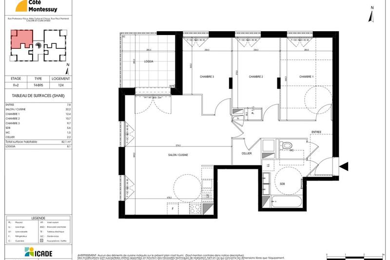 Appartement - 82 m² - 4 pièces