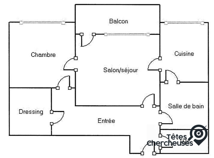 Appartement - 48 m² - 2 pièces