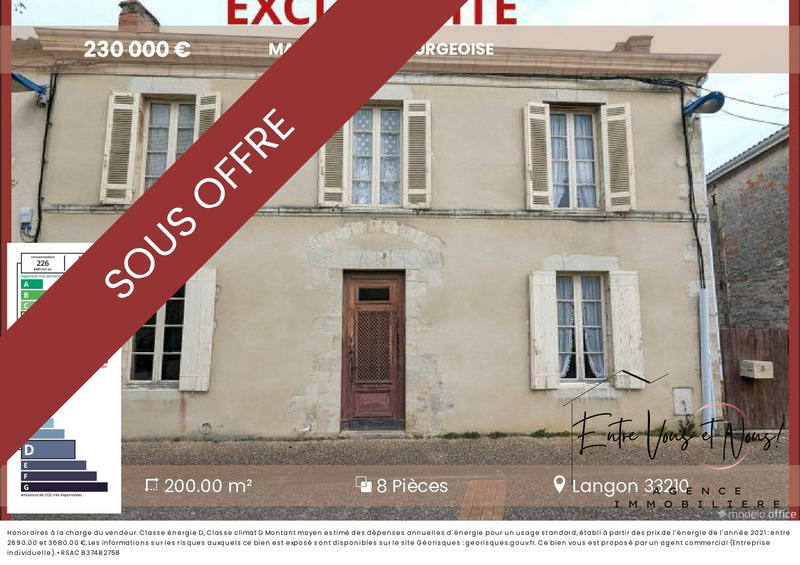 Maison - 200 m² - 8 pièces