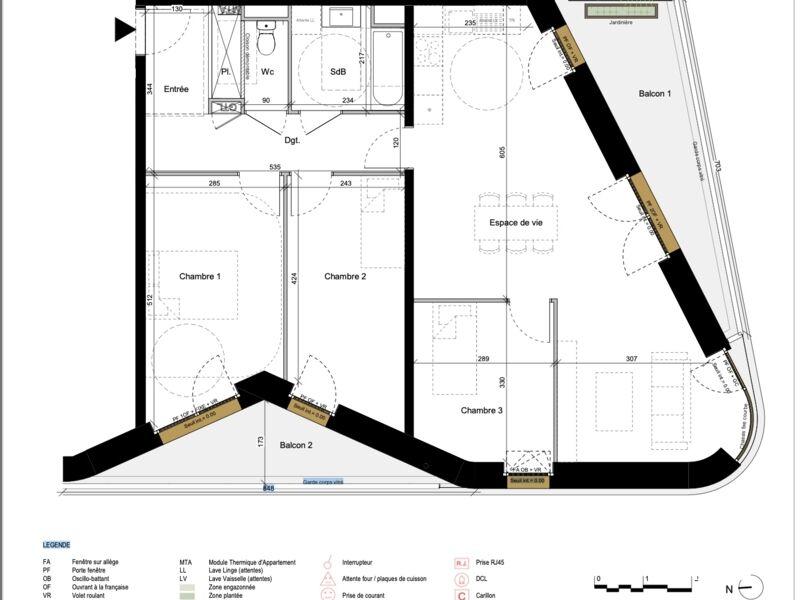 Appartement - 85 m² - 4 pièces