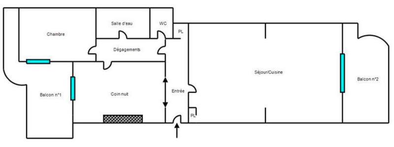 Appartement - 64 m² - 3 pièces