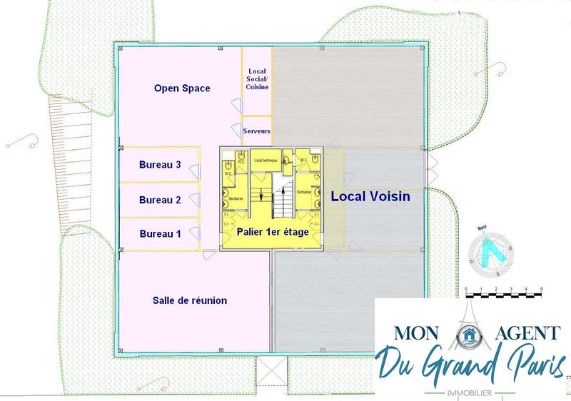 Bureau - 180 m² - 7 pièces