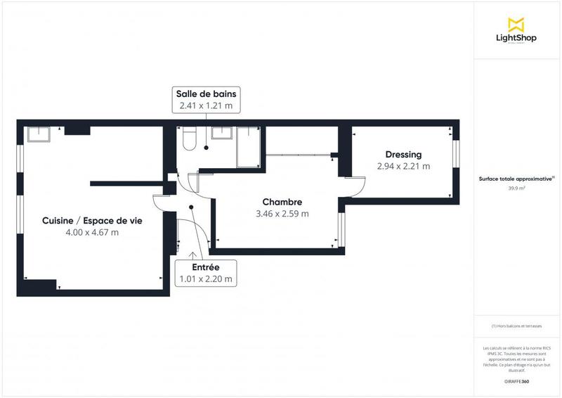 Appartement - 40 m² - 2 pièces