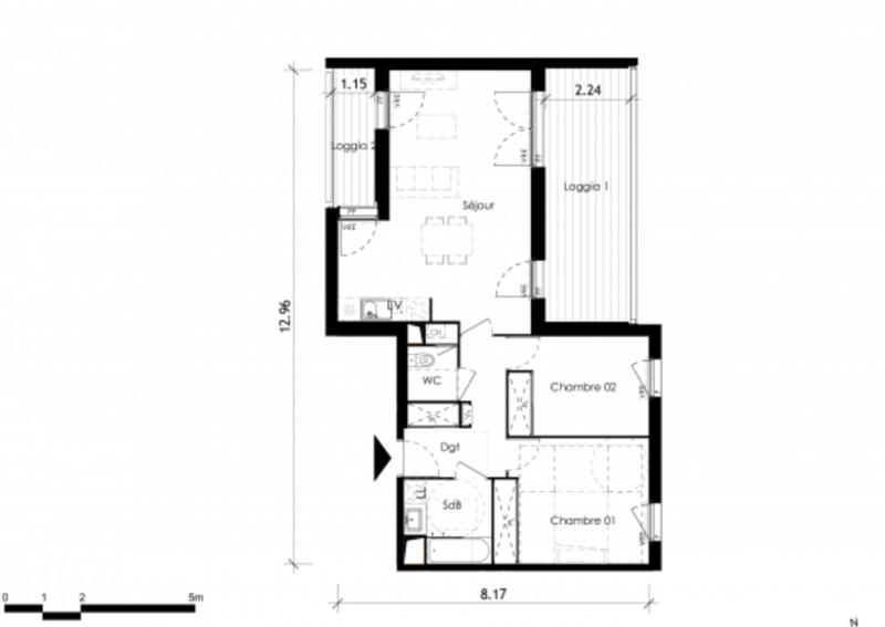 Appartement - 66 m² - 3 pièces