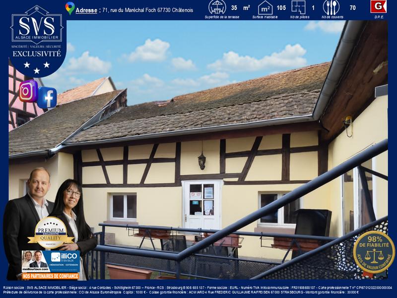 Maison - 105 m² - 1 pièce