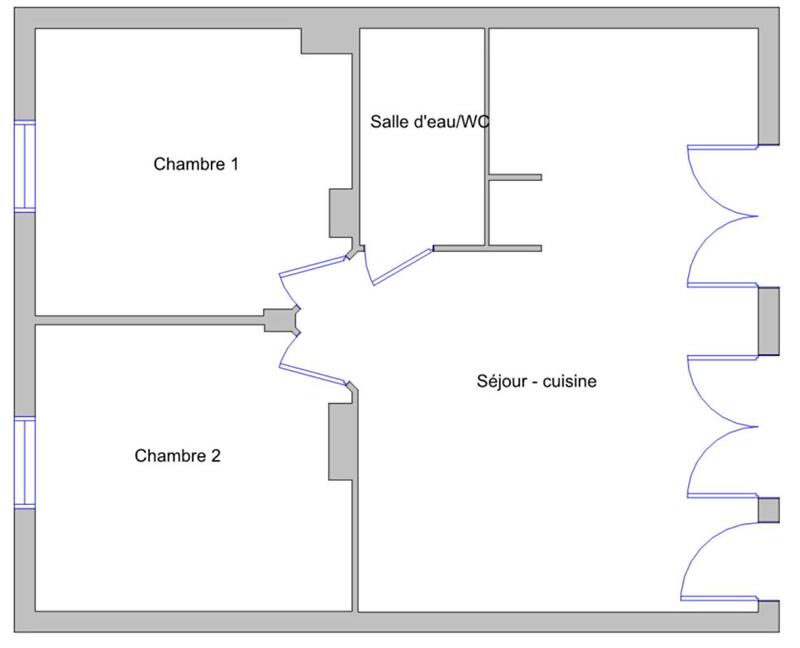 Appartement - 58 m² - 3 pièces