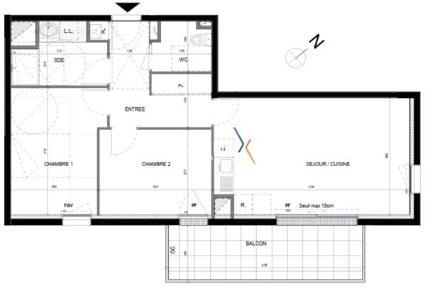 Appartement - 62 m² - 3 pièces