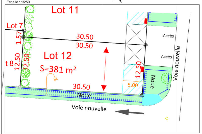 Terrain de lotissements - 381 m²
