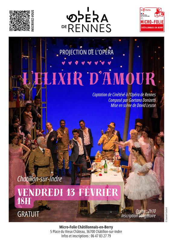 Projection de l'Opéra "L'Elixir d'amour"