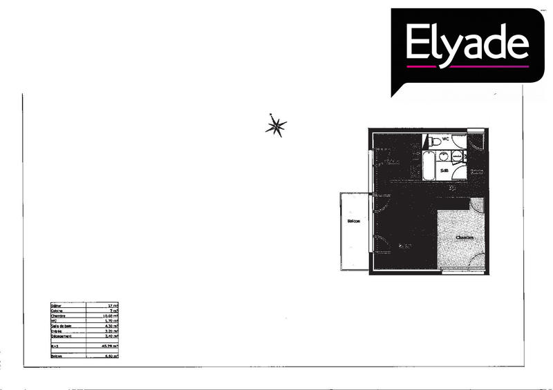 Appartement - 46 m² - 2 pièces