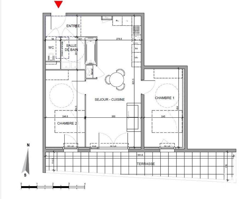 Appartement - 60 m² - 3 pièces