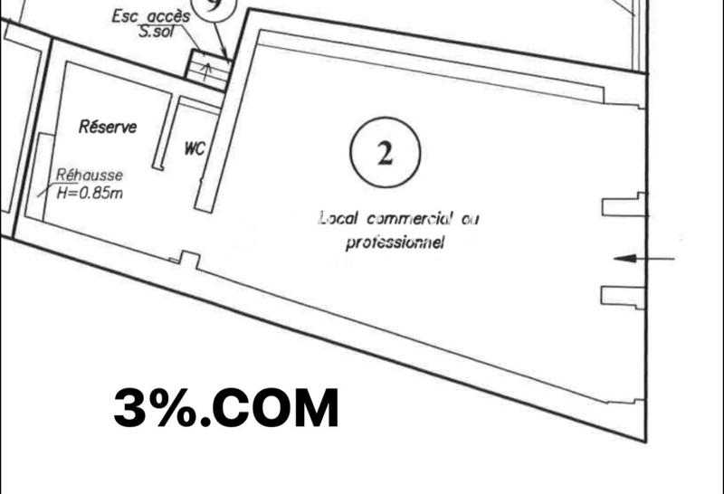 Local commercial - 46 m² - 2 pièces