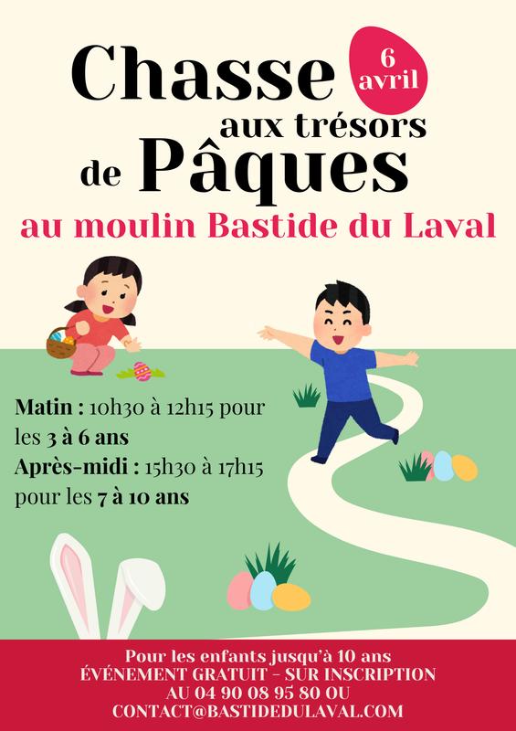 Chasse aux Trésors de Pâques au moulin Bastide du Laval !