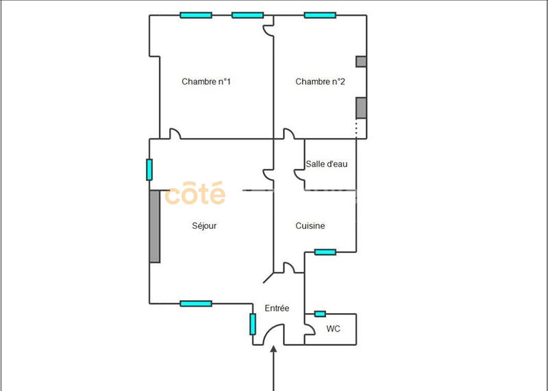 Appartement - 61 m² - 3 pièces