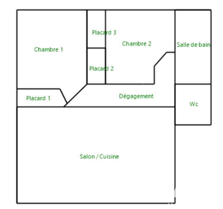 Appartement - 56 m² - 3 pièces