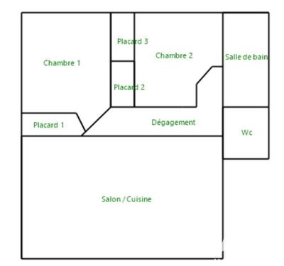Appartement - 56 m² - 3 pièces