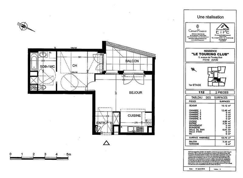 Appartement - 43 m² - 2 pièces