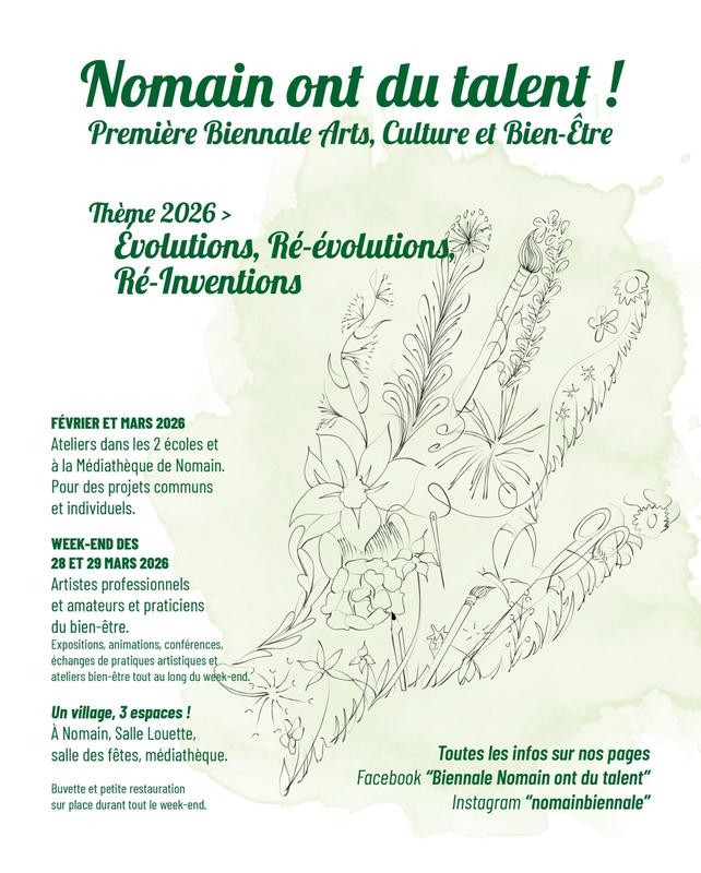 Nomain ont du talent ! Première Biennale Arts et culture.
