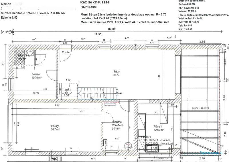 Maison traditionnelle - 186 m² - 6 pièces