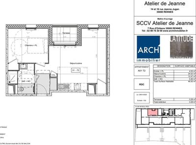 Appartement - 47 m² - 2 pièces