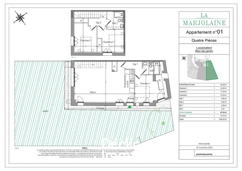Appartement - 83 m² - 4 pièces