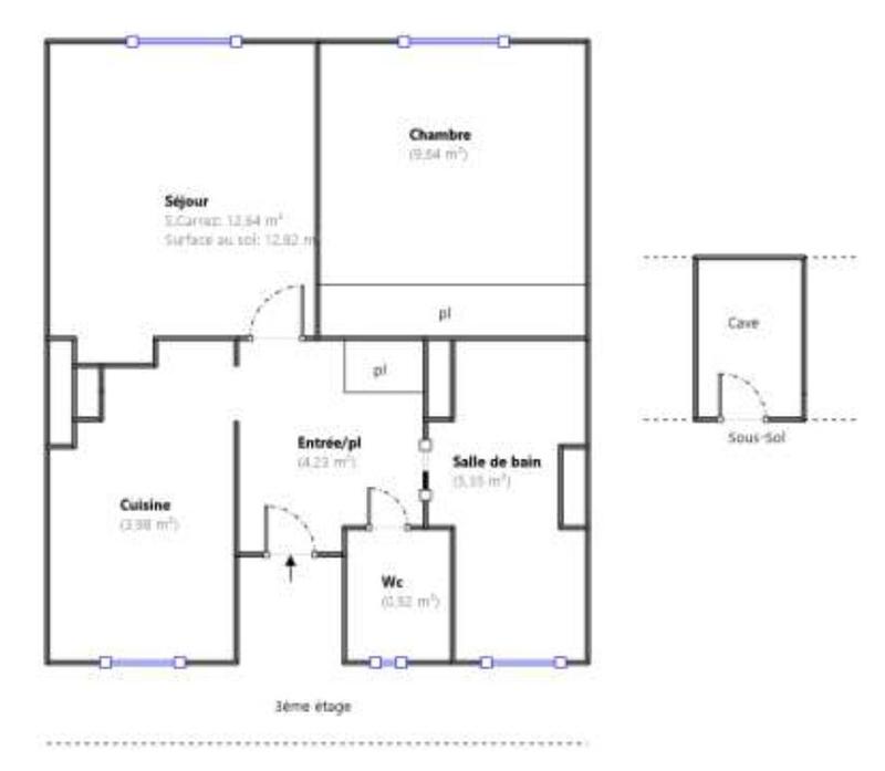Appartement - 37 m² - 2 pièces