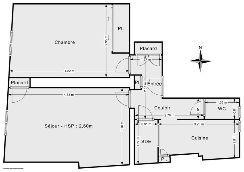 Appartement - 45 m² - 2 pièces
