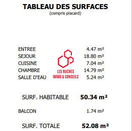 Appartement - 49 m² - 2 pièces