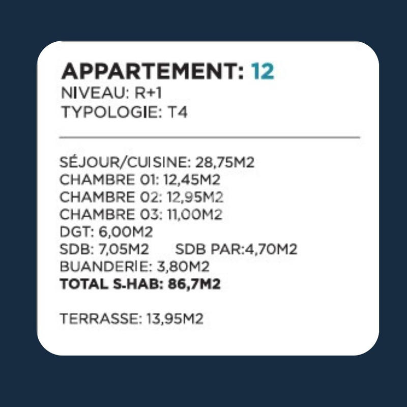 Appartement - 87 m² - 4 pièces
