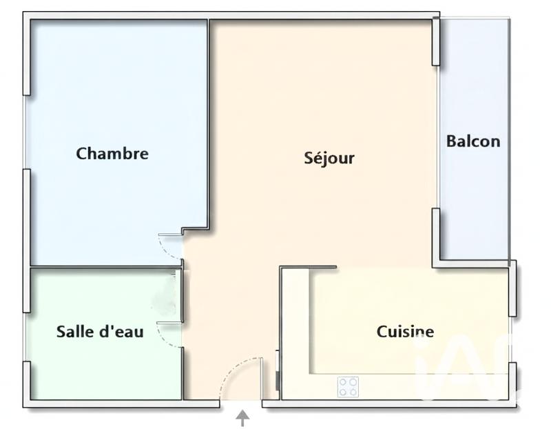 Appartement - 43 m² - 2 pièces
