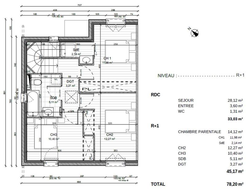 Maison - 78 m² - 4 pièces
