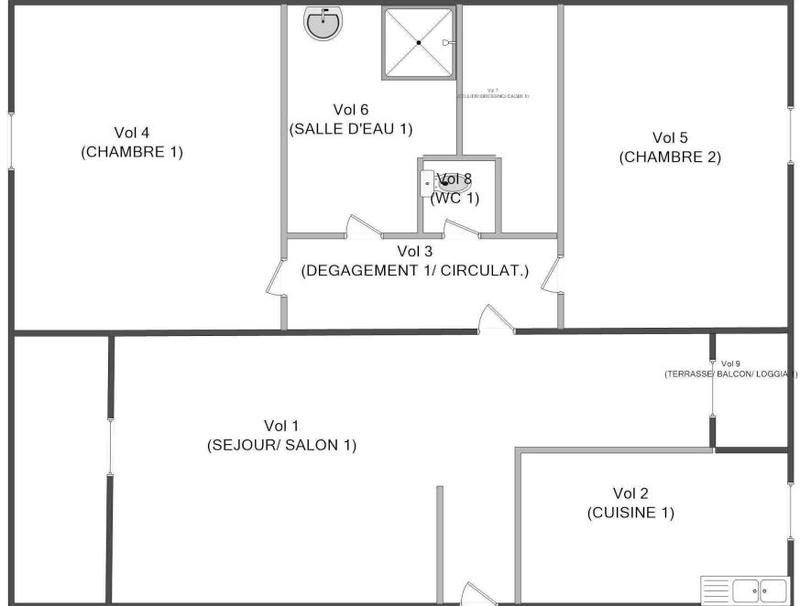 Appartement - 60 m² - 3 pièces
