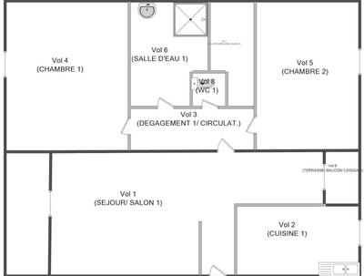 Appartement - 60 m² - 3 pièces