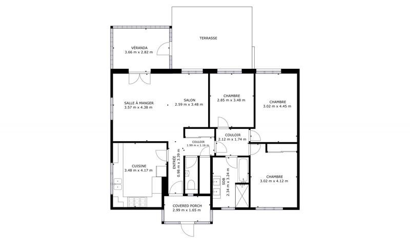 Maison - 95 m² - 4 pièces