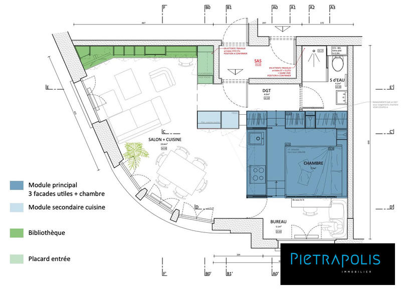 Appartement - 42 m² - 2 pièces