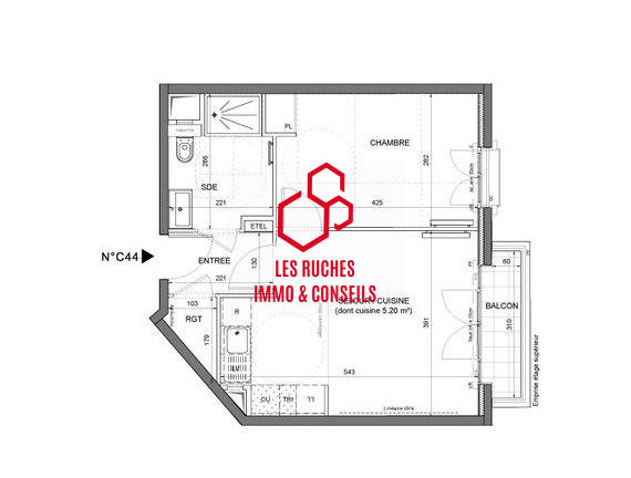 Appartement - 41 m² - 2 pièces