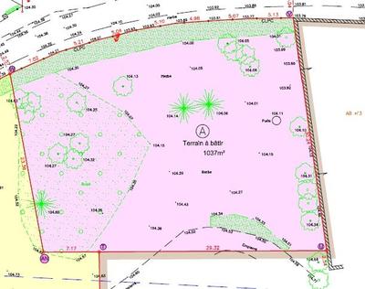 Terrain - 1 037 m²