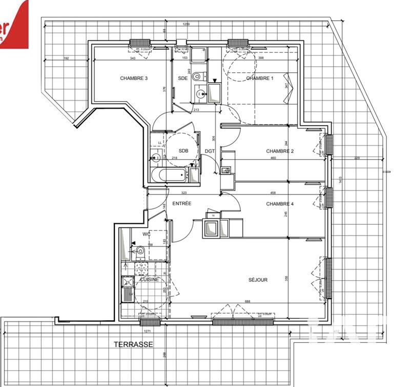 Appartement - 96 m² - 5 pièces