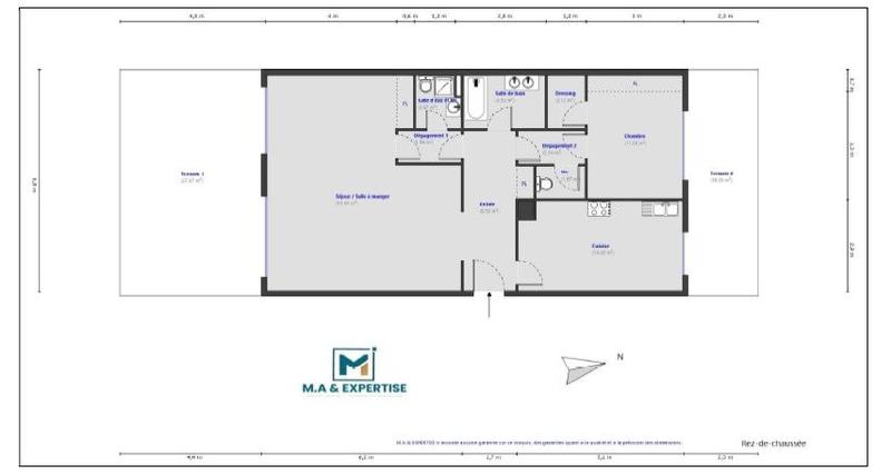 Appartement - 86 m² - 3 pièces