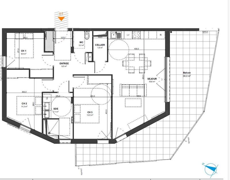 Appartement - 85 m² - 4 pièces