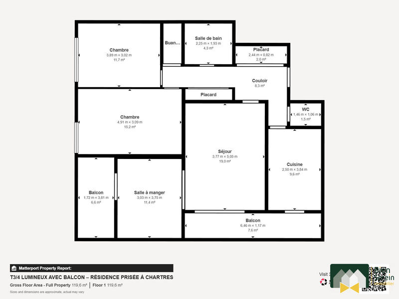 Appartement - 83 m² - 4 pièces