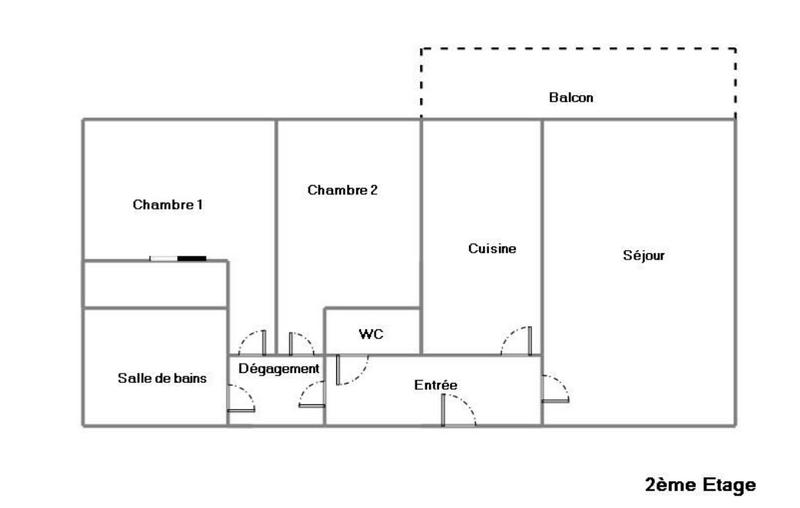 Appartement ancien - 67 m² - 3 pièces