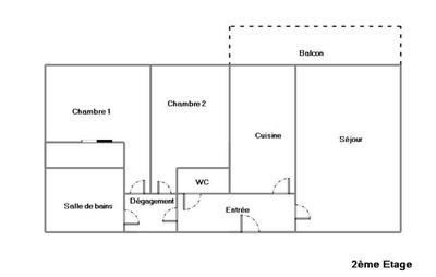 Appartement ancien - 67 m² - 3 pièces