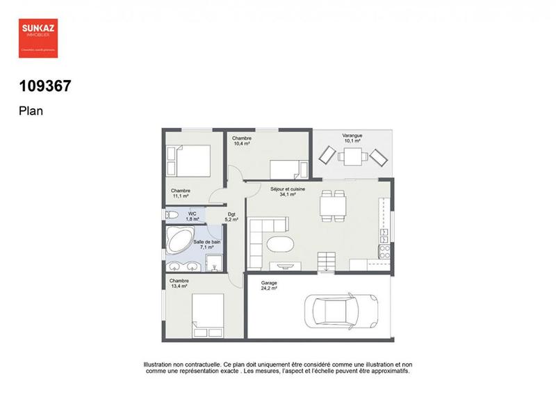 Maison - 80 m² - 4 pièces